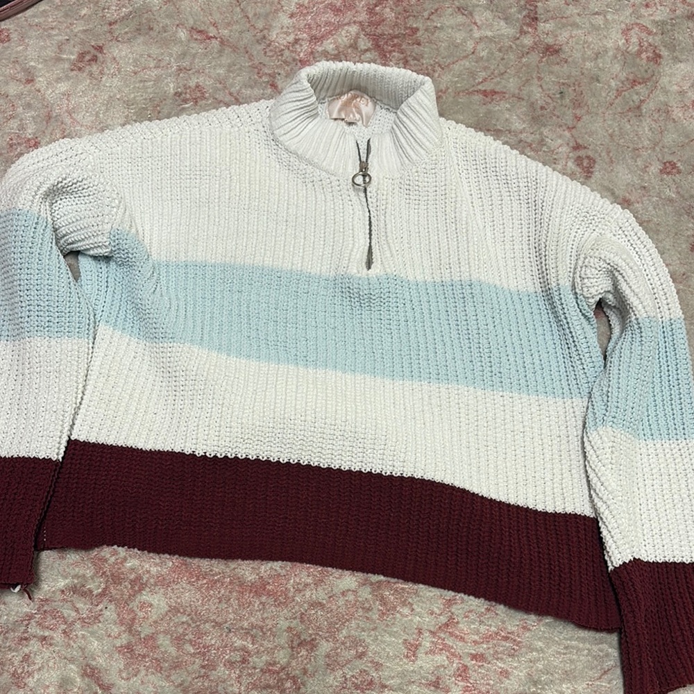 Colorblock Half-Zip Francesca's Sweater